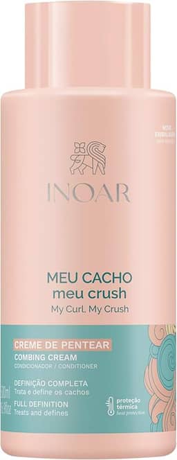 Inoar, Meu Cacho, Meu Crush – Creme de Pentear, Define Cachos, Hidrata e Controla o Frizz, Com Óleos Naturais e Vitaminas - 500ml