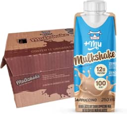 +Mu Mulkshake Bebida Proteica Láctea UHT Sabor Cappuccino - Pack 12 unidades