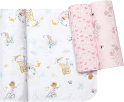 Papi Textil Cueiro Estampado, Rosa, 80 cmx50 cm, Pacote de 3