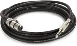 Cabo de Microfone XLR para P10 Estereo - Preto - 1 Metro