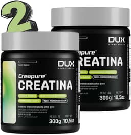 2 Creatinas DUX 100% pura selo CREAPURE de qualidade 300g | Creatina ganho de força energia e resistência