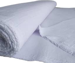 Tecido Alvejado Pano De Prato, Rolo 10 Metros 70cm de Largura 10 Metros de comprimento 11 Trama - Cor Branco Trabalhado