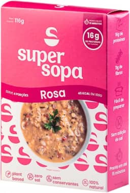 Super Sopa Rosa Cremosa 100% Natural - 116g