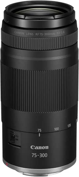 Canon Lente teleobjetiva RF 75-300 mm F4-5.6 | Zoom versátil para vida selvagem, esportes e fotografia de retrato