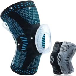 Joelheira Compressão Silicone Cabo De Aço Patela Articulada Ortopédica Proteção Joelho Flexível Esportes Academia Treino Corrida Crossf Bike Volei Basquete Alívio de Dor Marca ATM (Preto, L)