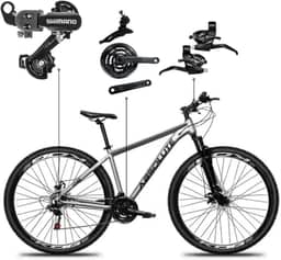 Bicicleta Aro 29 Absolute Nero 5 MTB Alumínio 21 Marchas Câmbio Shimano Freio a Disco