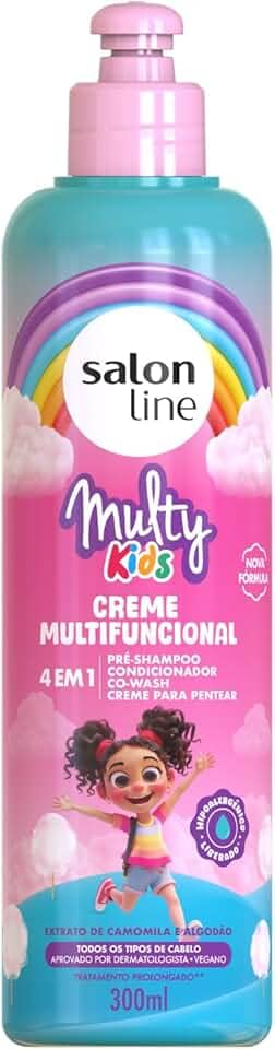 Salon Line, Creme Multifuncional, Multy Kids, Vegano - Para Todos os Tipos de Cabelos, 300ml
