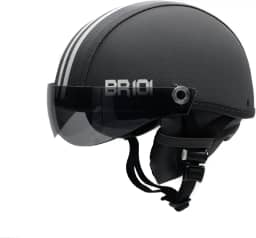 Capacete Coquinho Scooter Elétrica Bike Skate Patinete Br101 Premium Grafite Viseira Fume (P - VESTE 55/56)