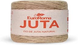 Barbante Cru, Euroroma, Juta Natural, 10/4, Rolo de 125 Metros