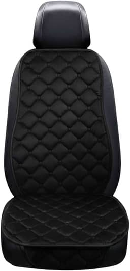 Capa Protetora De Banco Para Carro Com Encosto Em Suede Design Sofisticado Confortável e Elegante (Preto)