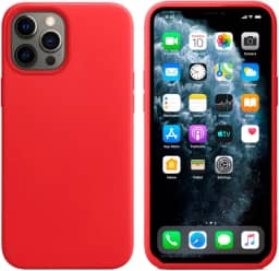 Capinha Colorida Compatível Com iPhone 13 PRO MAX Vermelha ,Preta, Laranja, Amarela, Azul, Rosa, Pink, Branca, Lilás, Marrom, Verde, Roxo, Case Slim Flexível Aveludada Com 3 Camadas De Proteção PREMIUM ONYK (Vermelho)