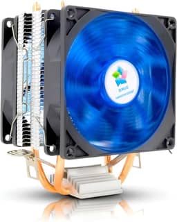 DUKIE DK-34 Cooler para Processador, LED Azul, 4 Heatpipes, Base de Contato Direto, 90mm, Compatível com Intel LGA 1151/1155/1156/1150/775 e AMD AM4/FM2/AM3