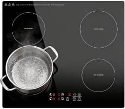 Cooktop de Indução 4 bocas controle independente 7000 W, 9 níveis de potência, trava para crianças, Controle de toque, cozinha moderna e elegante, 220V