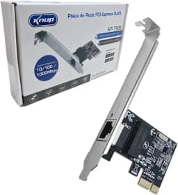 Knup Placa de Rede Gigabit PCI Express 10/100/1000Mbps Realtek 8111 RJ45