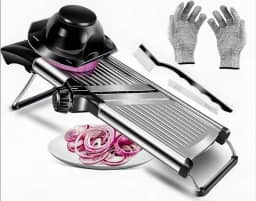 Mandolin, Mandoline Profissional, Fatiador de Legumes, Mandoline, 12 * 40 * 12CM, Pode Ser Cortado e Triturado Mandolim, Disponível Em Quatro Espessuras Ajustáveis Fatiador de Legumes