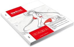 Owfeel Pacote com 200 folhas de papel de posicionamento original de animação de 237 mm x 270 mm, papel branco de 70 G para arte colorida e animada