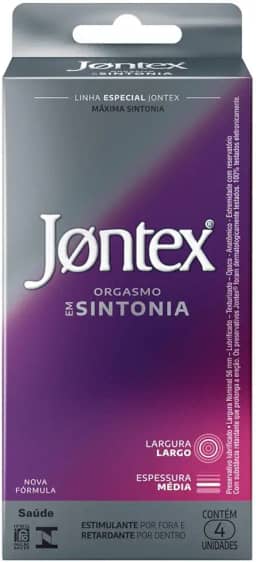 Preservativo Camisinha Jontex Orgasmo em Sintonia - 4 Unidades