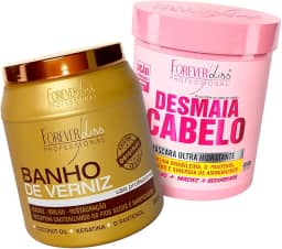 Kit Forever Liss - Desmaia Cabelo 950g + Banho De Verniz 1kg