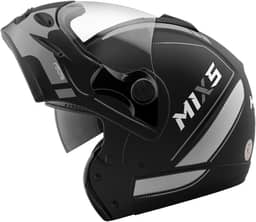 Capacete Moto Mixs Captiva Route Articulado Escamoteável Robocop Com Viseira Interna Fumê Fosco