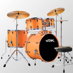 Bateria Acústica Completa Voik BAM22-OR Laranja