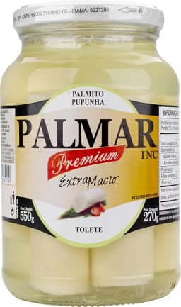 Palmito de Pupunha Tolete Inteiro 270 gr - PALMAR