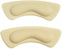 Almofadas de Calcanhar - 3 Pares de Forro Traseiro Bege Autoadesivo, Palmilhas de Sapato, Protetor de Cuidados Com os Pés, Acolchoamento Para Mulheres
