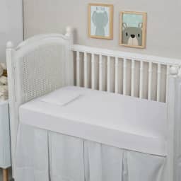 Lençol de Berço 100% Algodão 300 Fios Avulso com Elástico (BRANCO)