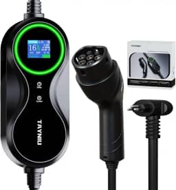 Infinity Portátil Carregador Para Carro Elétrico 3.5KW 8A 10A 13A 16A Tipo 2 Cabo De 5M Wallbox EV Compatível com BYD BMW Volvo Carro Dispensa aterramento