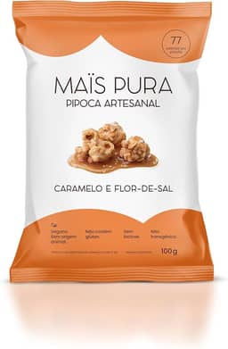 Mais Pura Pipoca Artesanal Maïs sabor Caramelo e Flor de Sal 100g