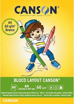 Bloco Técnico A4 60g/m², Canson, 66667074, Layout, 50 Folhas