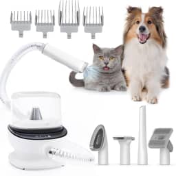 Kit de limpeza de cães e aspirador de pêlos de cães 99% de sucção de pêlos de animais de estimação, aspirador de pêlos de animais de estimação com 9 ferramentas de limpeza de animais de estimação 127V