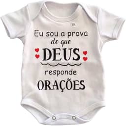 Body Infantil Manga Curta Para Bebê Branco Temático Frases