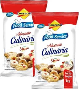 Kit 2 Adoçantes Culinário Diet P/ Bolos Pães Lowçucar 1Kg