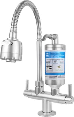 Torneira de Cozinha com Filtro Integrado Bica Flexível e Móvel Corpo em Abs Acabamento Cromado para Pia e Bancada
