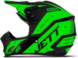 Capacete Motocross Th1 Jett Evolution 2 Preto/Verde Neon 58