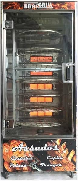 Máquina de Assar Frangos e carnes 125kg BR55 Brasgrill (220, Volts)