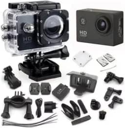 Câmera de Ação 4K Ultra HD, À Prova D'água, Wi-Fi, Tela 2.0', com Acessórios para Esportes