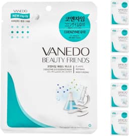 Kit 6 Unidades Máscara Hidratante Facial Coreana Beauty Friends - Coenzima Q10