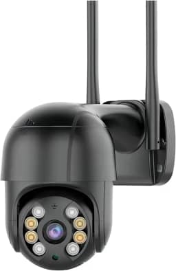 Câmera De Segurança Wi-fi Externa À Prova D'água Full Hd Gira 360 Bivolt (PRETA)