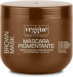 Máscara Capilar Tonalizante Castanho e Iluminado Veggue Profissional 500g