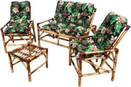 cadeiras de bambu conjunto completo sofá móveis poltonas