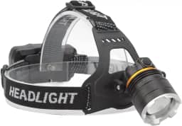 AMONIDA Lanterna de cabeça para uso ao ar livre, profissional à prova d'água IPX6 recarregável para pesca noturna para acampamento