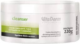 Vitaderm Creme Emoliente Para Extração De Comedões Cleanser 220G