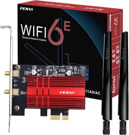 Placa de rede WiFi 6E AX210 PCI-E WiFi BT5.3 160MHz Tri-Band expande WiFi para 6GHz/5GHz/2,4GHz 5400Mbps Gigabit AX210ngw Desktop PC PCIe adaptador sem fio WiFi 6E 802.11ac ax MU-MIMO para Windows