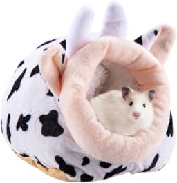Casas e esconderijos para hamsters,Camas para hamsters | Cama aconchegante de algodão para cobaia com esconderijo de hamster | Casa de dormir de inverno, ninho de dormir de hamster fofo lavável