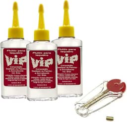 3 Fluído Vip + Perdra para Isqueiro tipo Zippo, flip, recarregável.