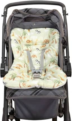 Capa para Carrinho de Bebê com Estampada Universal 100% Algodão (Safari Verde)