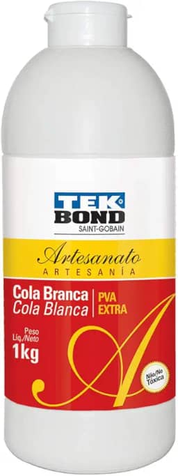 Tekbond Cola Branca PVA Extra Artesanato 1 Kg , unidade
