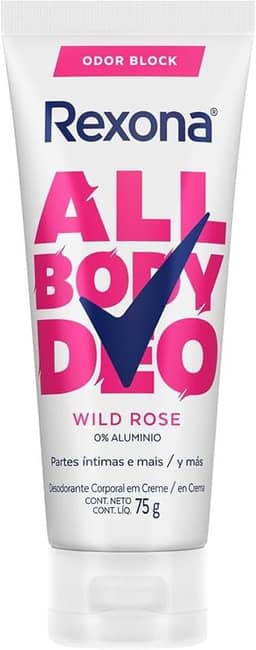 Rexona All Body, Desodorante Corporal em Creme, Para o Corpo Todo, Wild Rose 75g