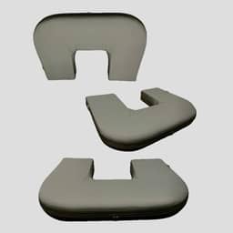 Almofada Amamentação Grande Cinza Gêmeos